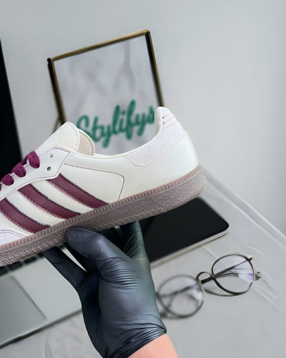 ADIDAS SAMBA OG "WONDER WHITE/MAROON