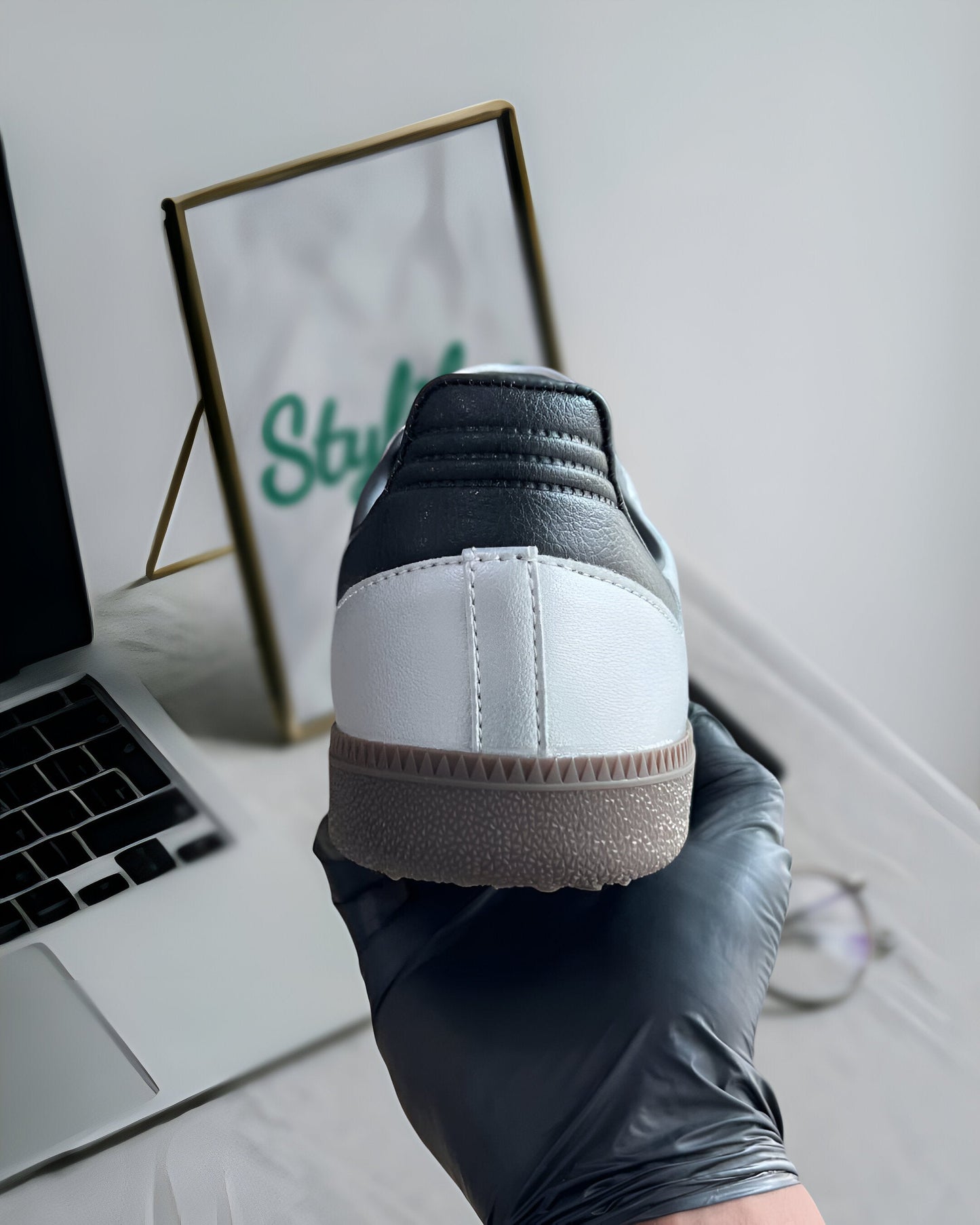 ADIDAS SAMBA OG SILVER METALLIC BLACK GUM