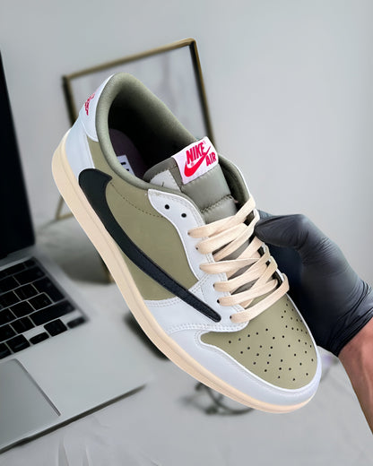 TRAVIS SCOTT X JORDAN 1 LOW MEDIUM OLIVE