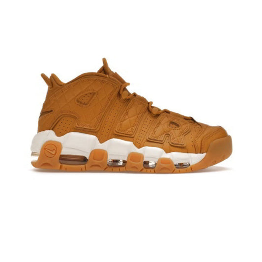NIKE AIR MORE UPTEMPO QUILTED WHEAT GUM LIGHT BROWN