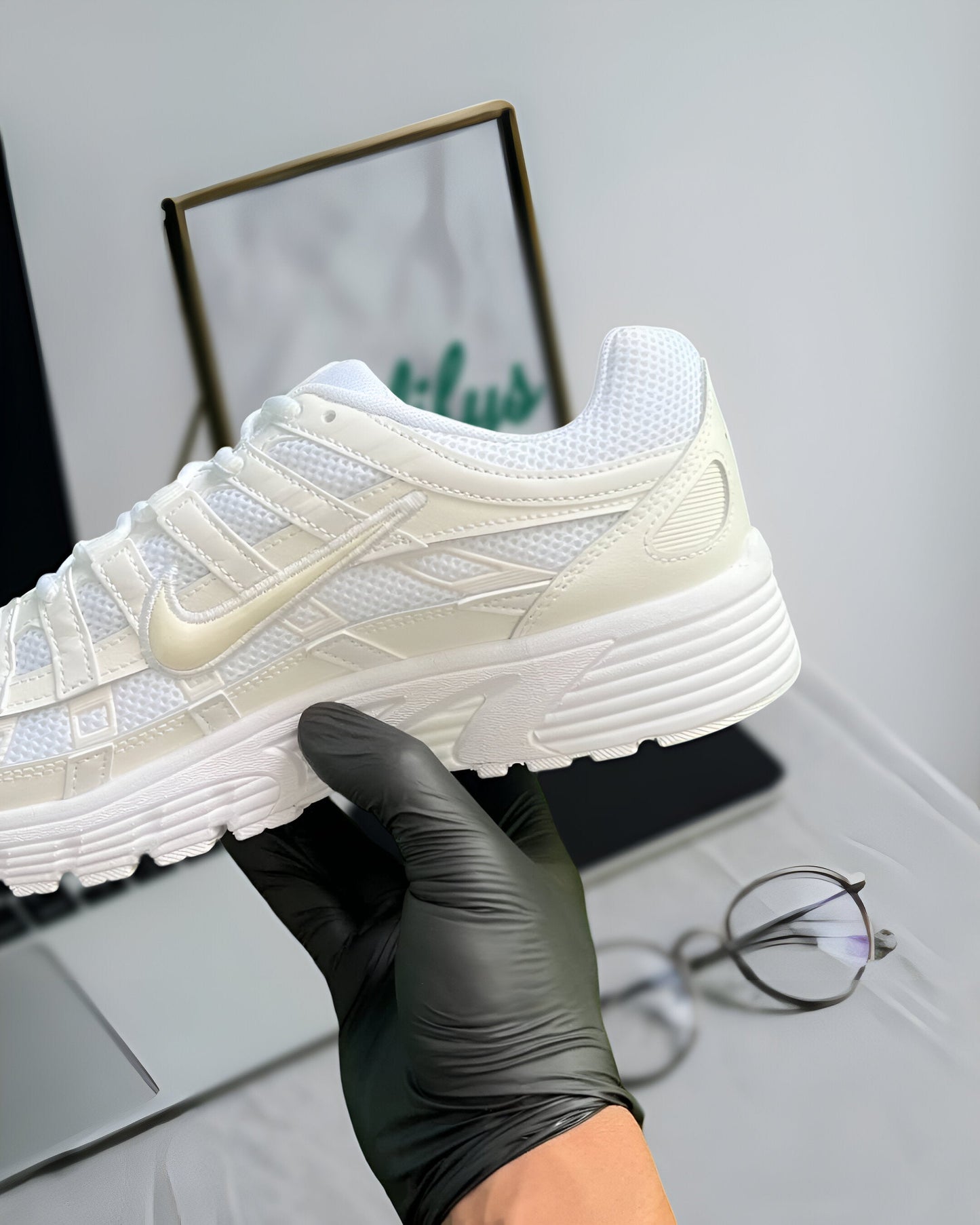NIKE P-6000 TRIPLE WHITE