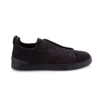 ZEGNA SUEDE SNEAKERS TRIPLE STITCH