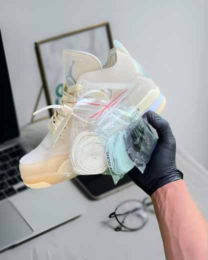JORDAN 4 RETRO OFF-WHITE SAIL