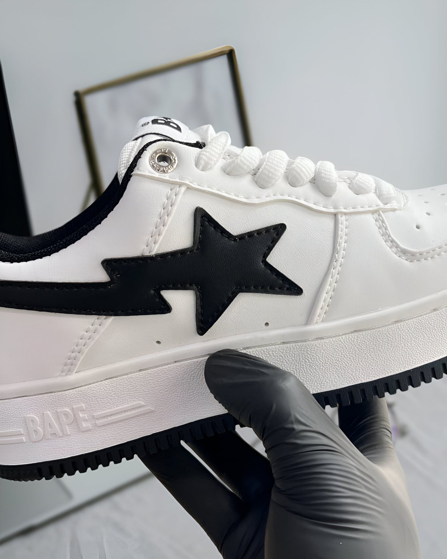 A BATHING APE BAPE STAJJJJOUND WHITE NAVY