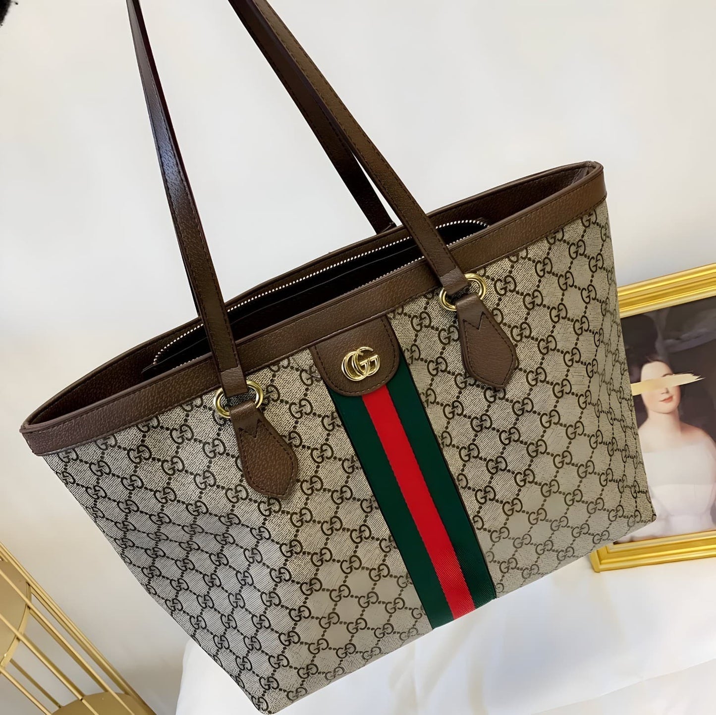 GUCCI OPHIDIA GG MEDIUM TOTE BAG