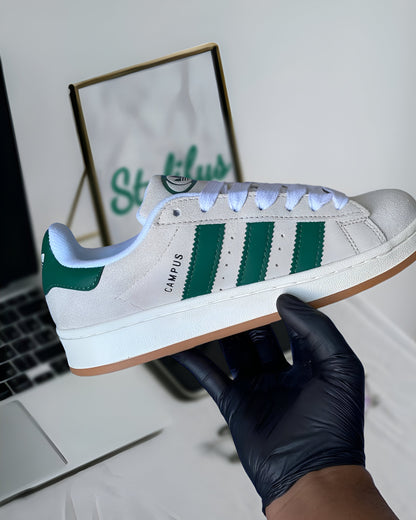 ADIDAS CAMPUS 00S CRYSTAL WHITE DARK GREEN