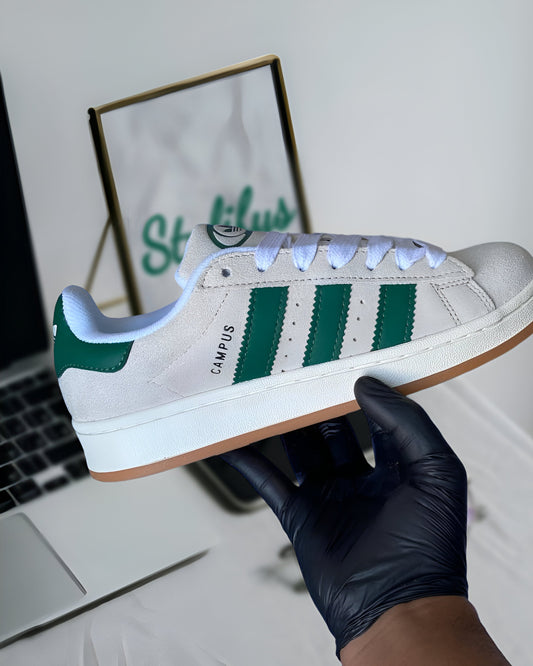 ADIDAS CAMPUS 00S CRYSTAL WHITE DARK GREEN