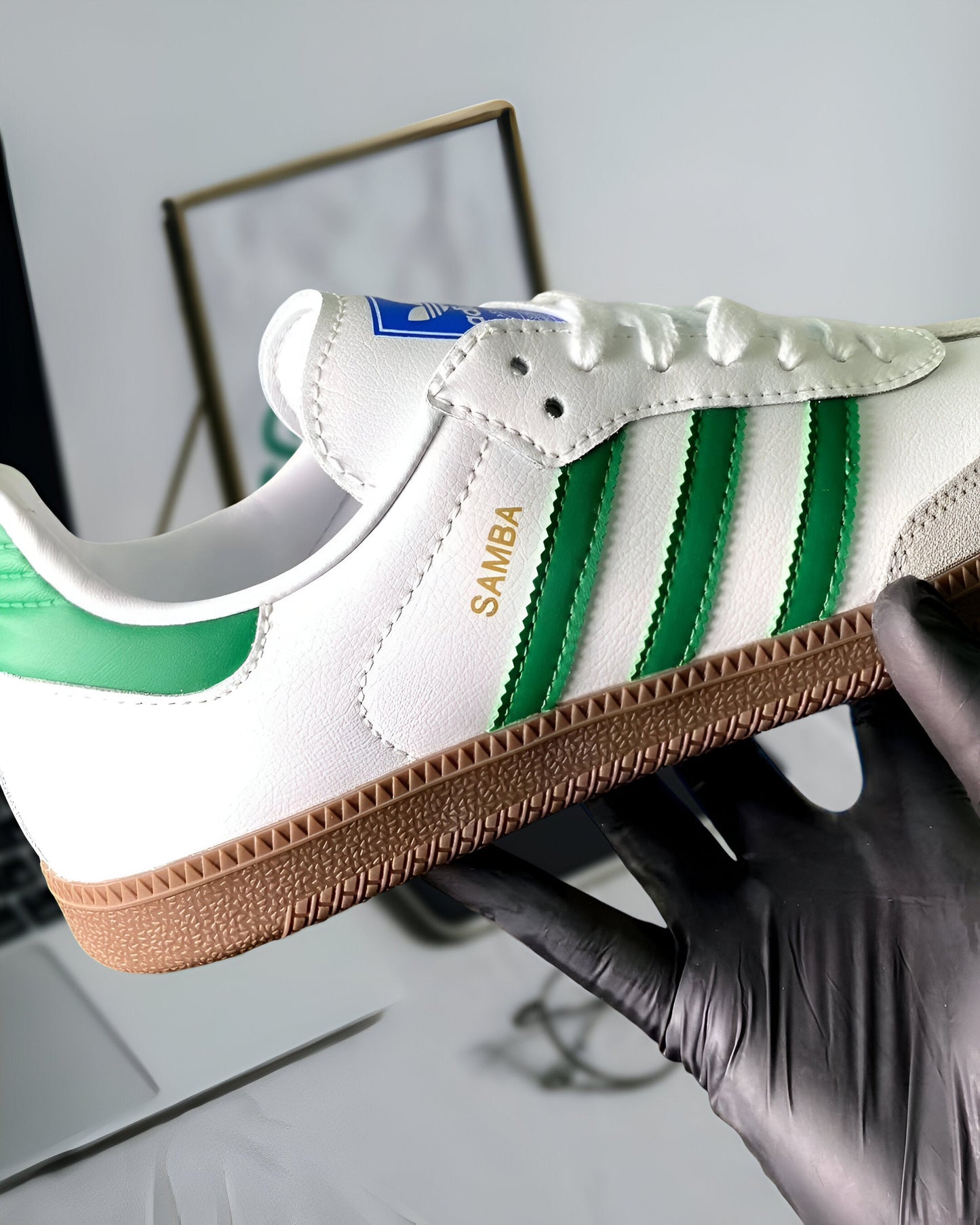 ADIDAS SAMBA OG  GREEN AND WHITE