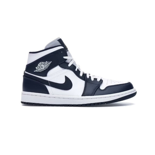 JORDAN 1 MID WHITE METALLIC GOLD OBSIDIAN