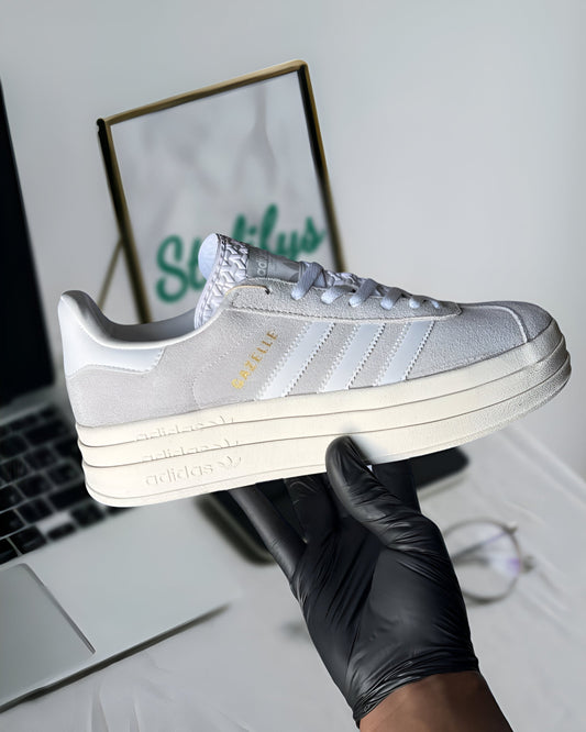 ADIDAS GAZELLE BOLD GREY WHITE (WOMEN'S)