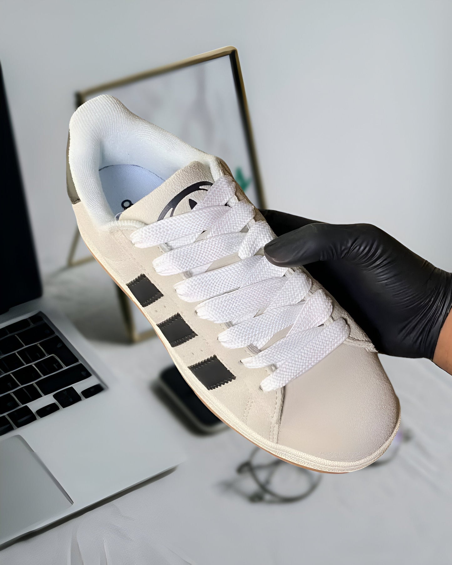 ADIDAS CAMPUS 00S CRYSTAL WHITE CORE BLACK