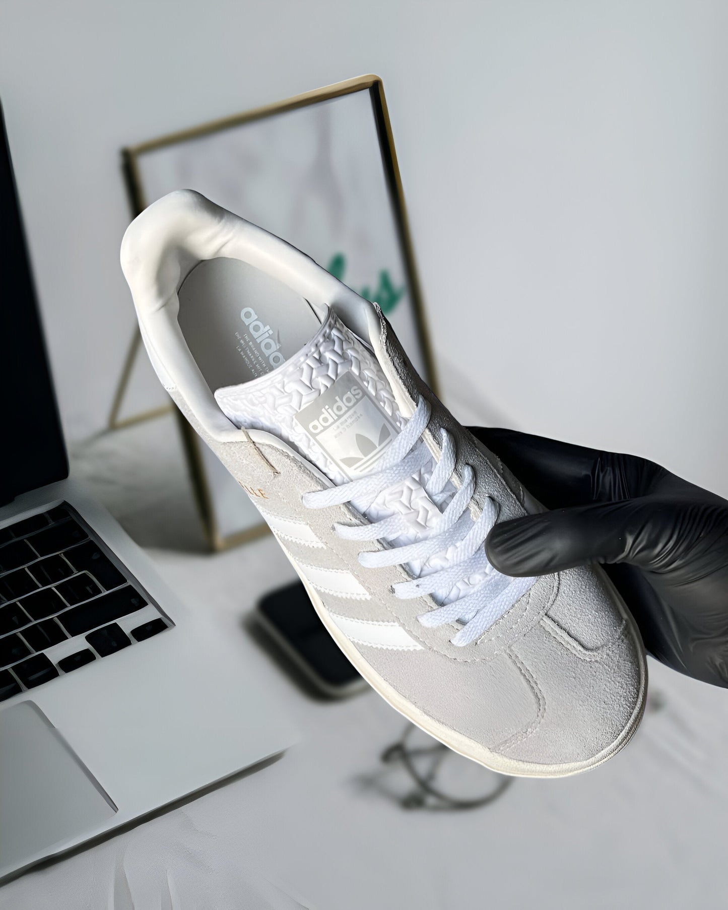 ADIDAS GAZELLE BOLD GREY WHITE (WOMEN'S)
