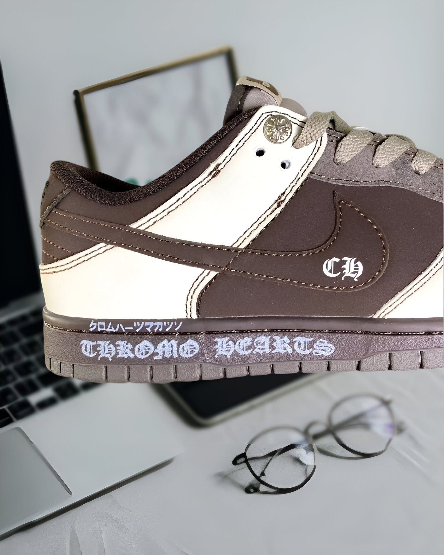 NIKE DUNK LOW CHROME HEARTS CUSTOM BW