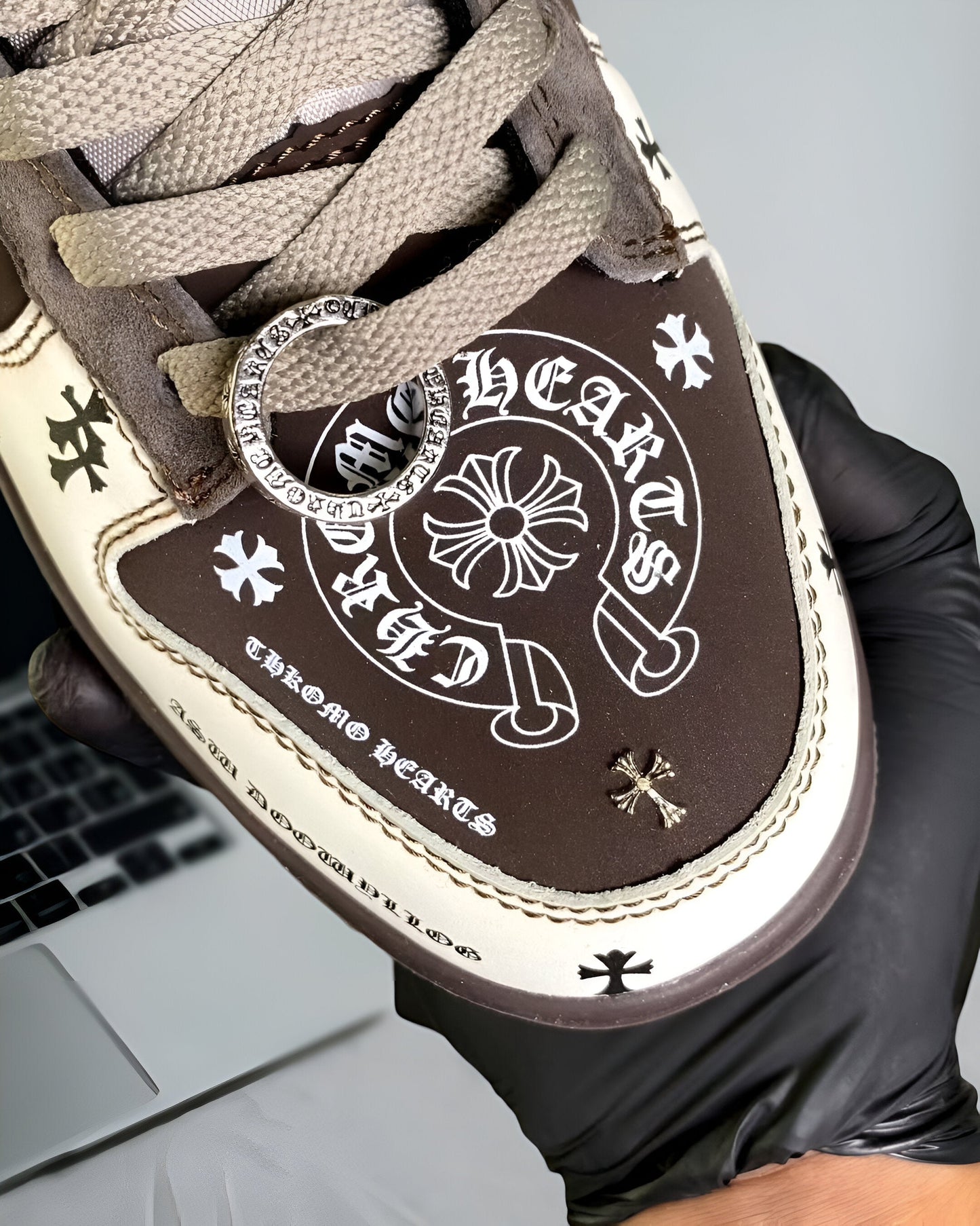 NIKE DUNK LOW CHROME HEARTS CUSTOM BW