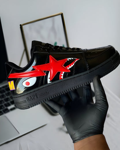 A BATHING APE BAPE STA LOW SHARK BLACK