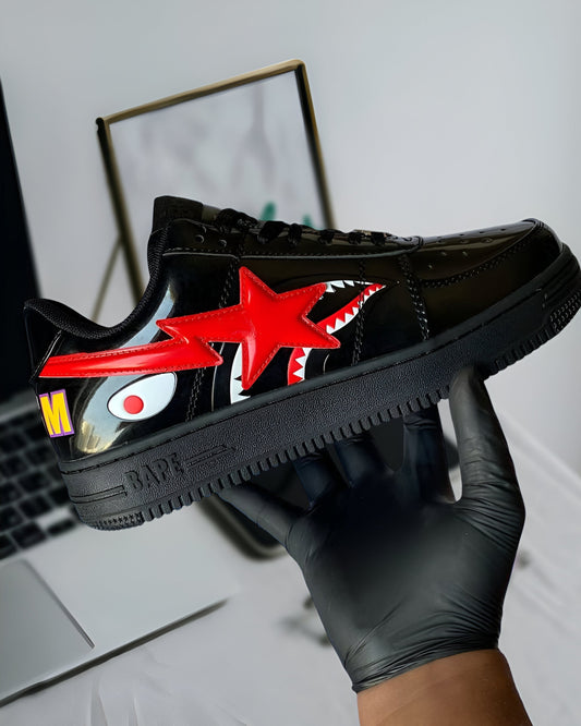 A BATHING APE BAPE STA LOW SHARK BLACK