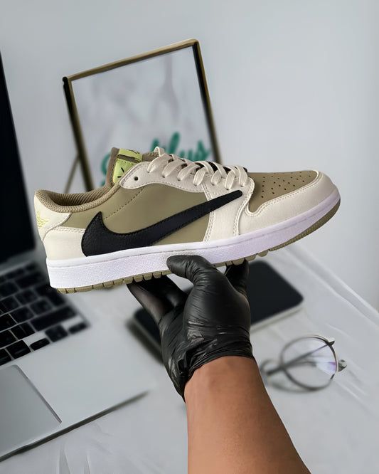 JORDAN 1 RETRO LOW GOLF TRAVIS SCOTT NEUTRAL OLIVE