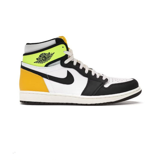 JORDAN 1 RETRO HIGH WHITE BLACK VOLT UNIVERSITY GOLD