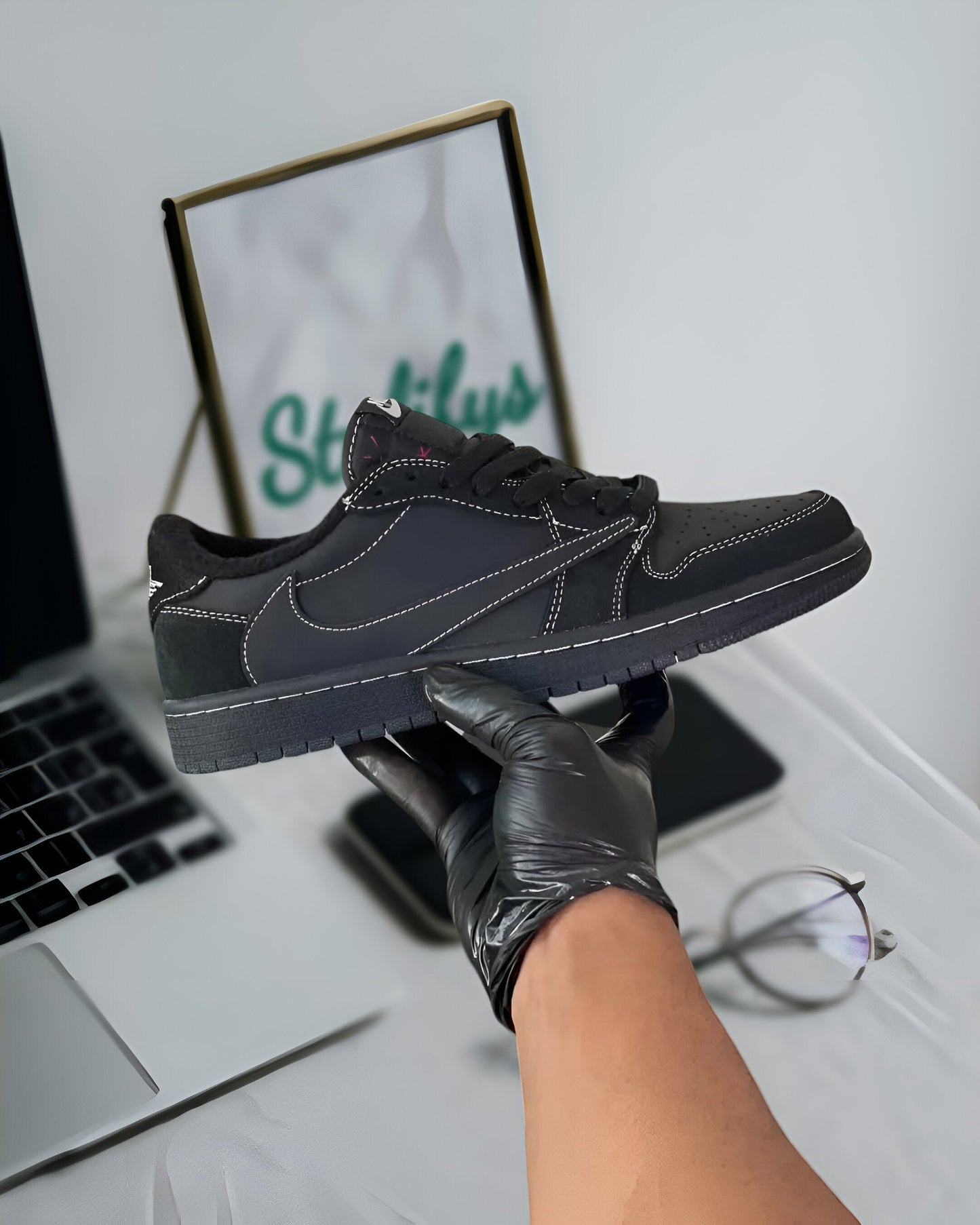 JORDAN 1 RETRO LOW OG SP TRAVIS SCOTT BLACK PHANTOM