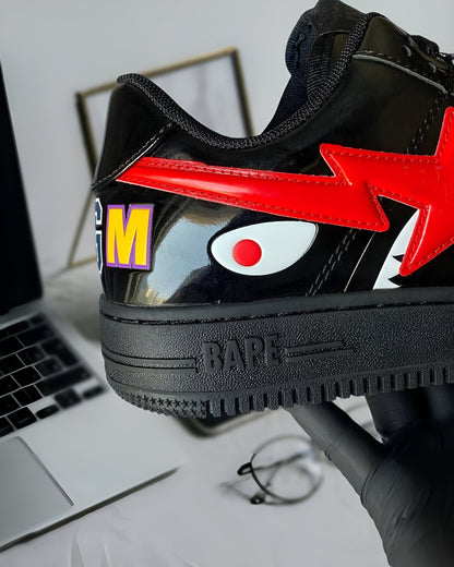 A BATHING APE BAPE STA LOW SHARK BLACK