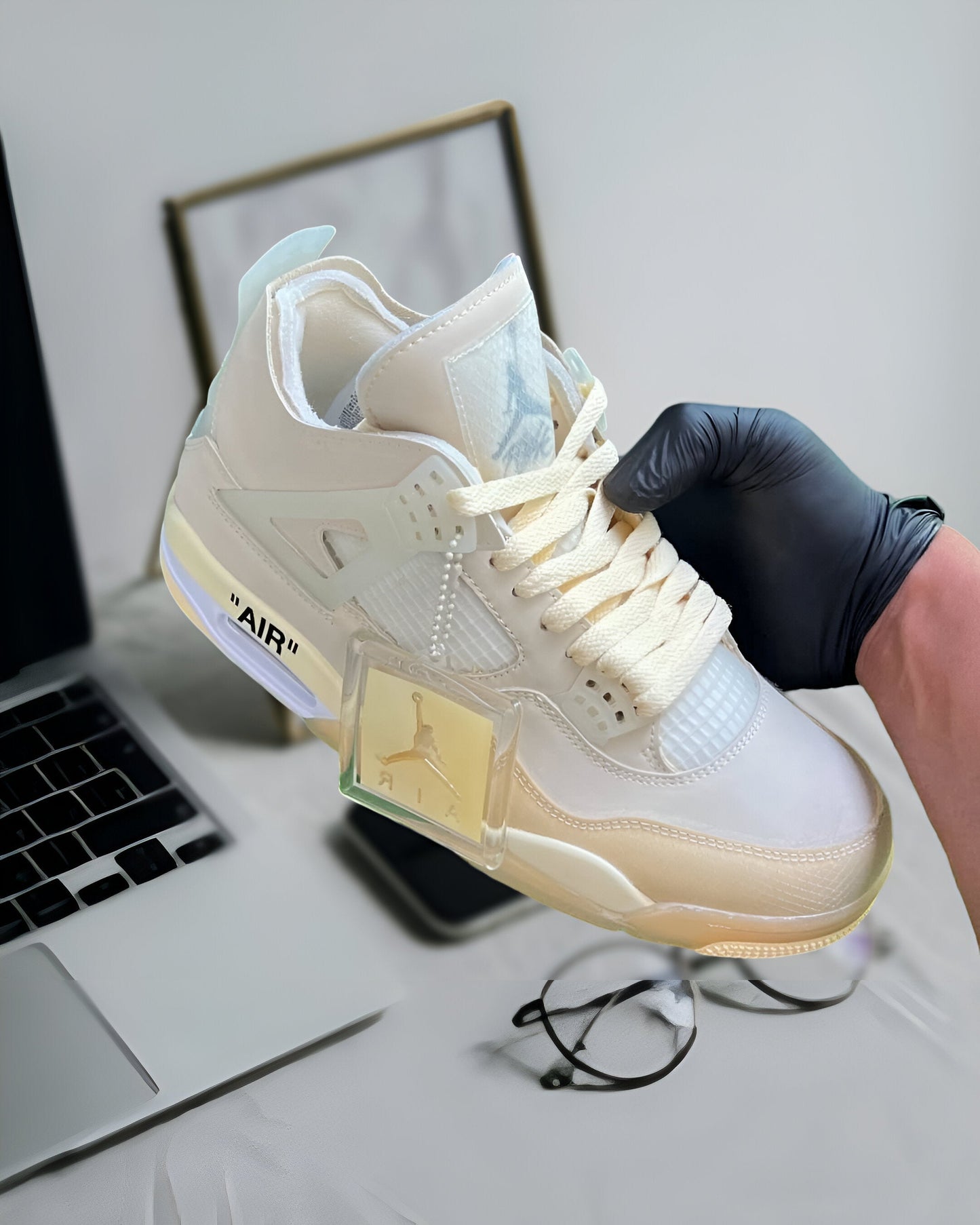 JORDAN 4 RETRO OFF-WHITE SAIL